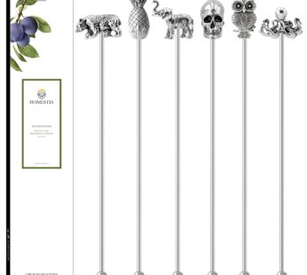 Homestia Father’s Day Gifts, 6 Pieces Cocktail Stirrers for Drinks Reusable Coffee Stirrer