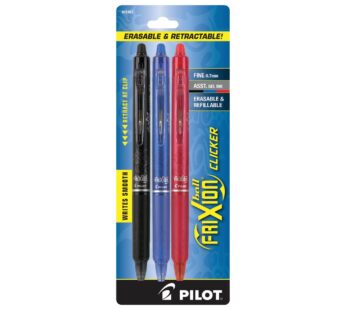 Pilot FriXion Clicker Erasable Gel Pens, Fine Point, 0.7 mm, Assorted Barrels, Assorted I
