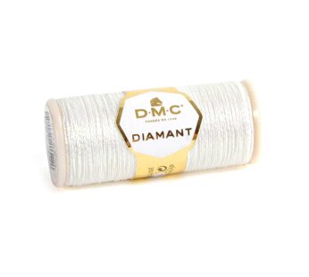 DMC Diamant Metallic Needlework Thread, 38.2-Yard, White