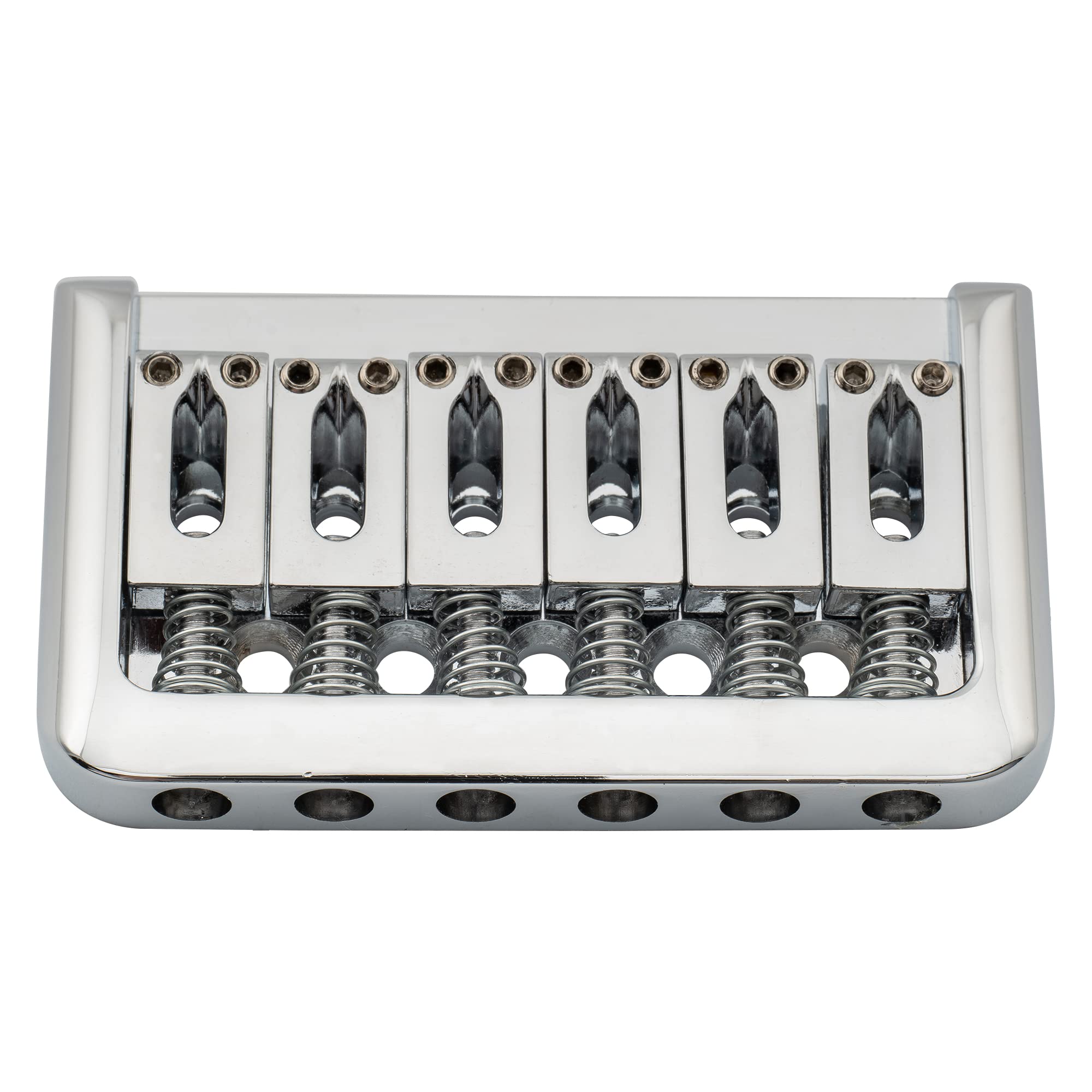 Musiclily 52.5mm Fixed Hardtail Bridge Non-tremolo Electric Guitar Bridge for 6 String Fen