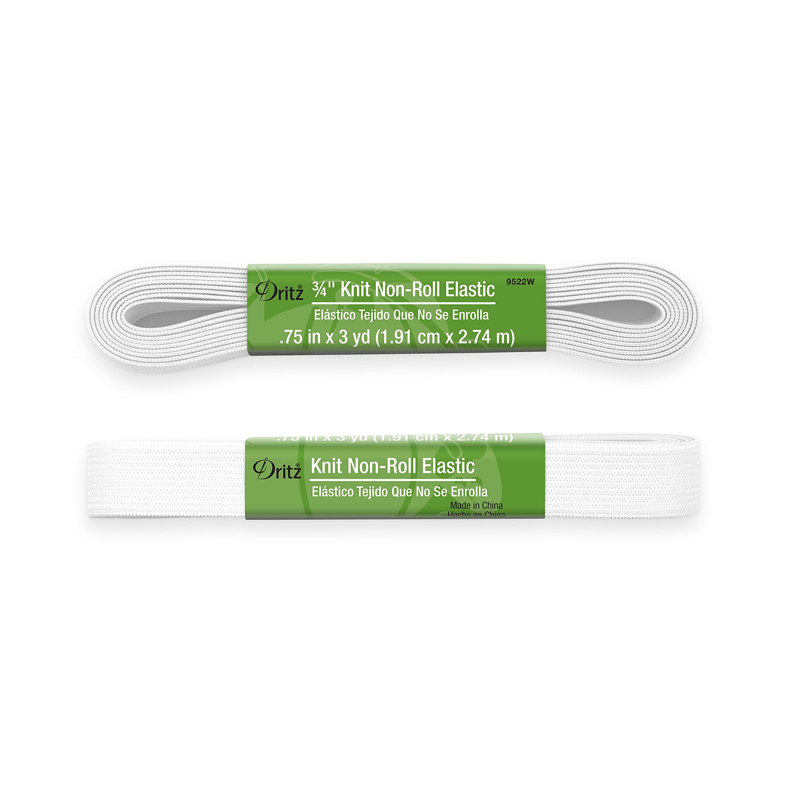 Dritz 9522W Non-Roll Knit Elastic, 3/4-Inch x 3-Yard, White - Image 2