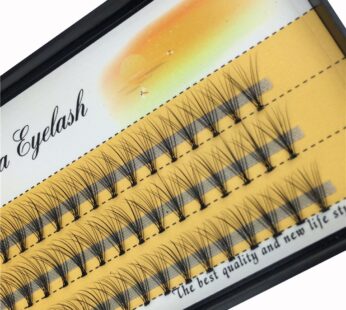 BODERMINCER 10D 60pcs Black Handmade False Eyelashes Natural Long Individual Eyelashes Ext