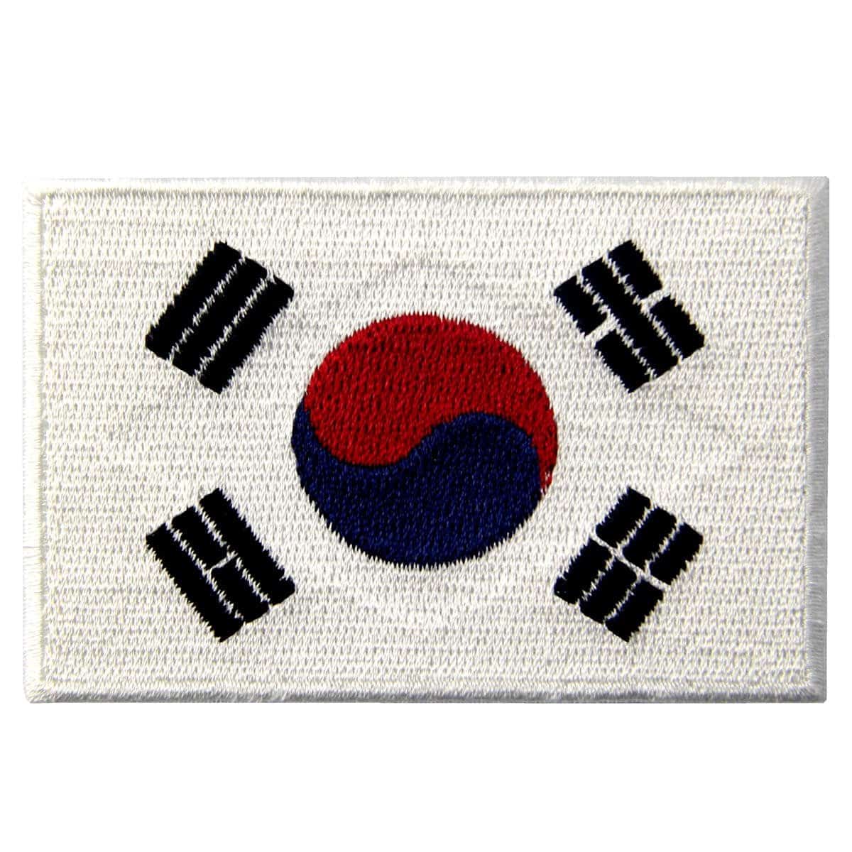 South Korea Flag Embroidered Korean National Emblem Iron On Sew On Patch