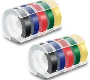 Pristar Compatible Label Tape Replacement for Dymo 3D 3/8 in x 9.8 ft Plastic Embossing La