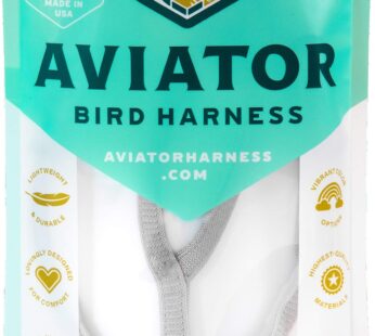 The AVIATOR Pet Bird Harness and Leash: Medium Silver