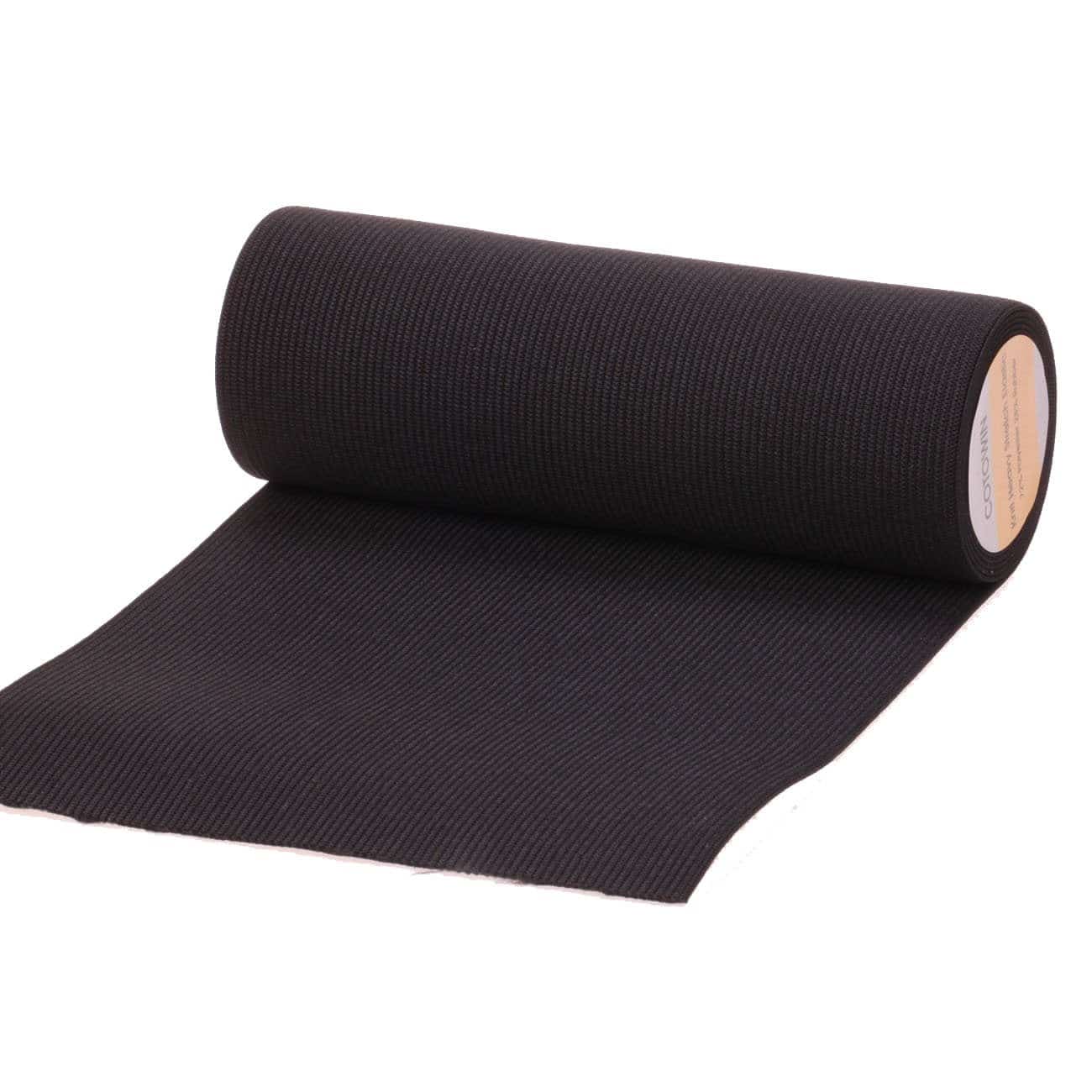 COTOWIN 6-inch Wide Black Knit Heavy Stretch High Elasticity Elastic Band 2-Yard - Image 2