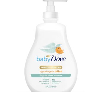 Baby Dove Face and Body Lotion for Sensitive Skin Sensitive Moisture FragranceFree Lotion,