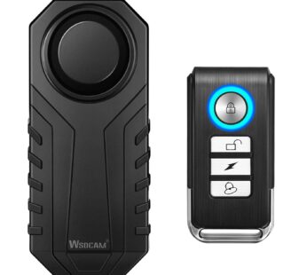 Wsdcam 113dB Bike Alarm Wireless Vibration Motion Sensor Waterproof Motorcycle Alarm with