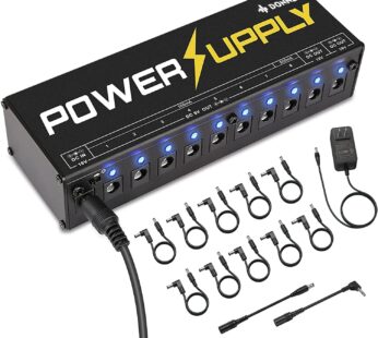 Donner DP-1 Guitar Power Supply 10 Isolated DC Output for 9V/12V/18V Effect Pedal