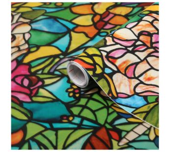 d-c-fix Window Privacy Film Tulia Stained Glass Self-Adhesive Two Way Day and Night Decora