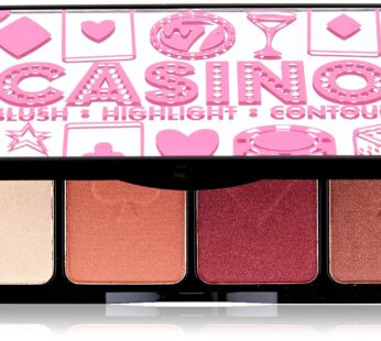 W7 Casino Blush Contour and Highlight Palette for Blushing and Contouring Needs