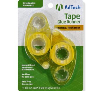 Adtech Removable Crafter’s Tape Refill Glue Runner, White, 52 Foot