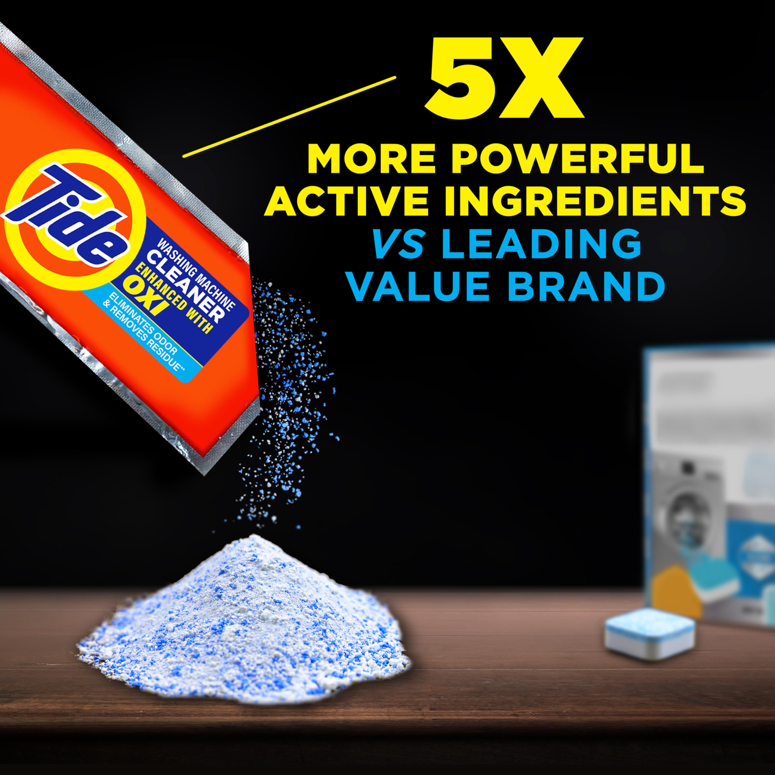Washing Machine Cleaner by Tide, Washer Machine Cleaner with Oxi for Front and Top Loader - Image 2