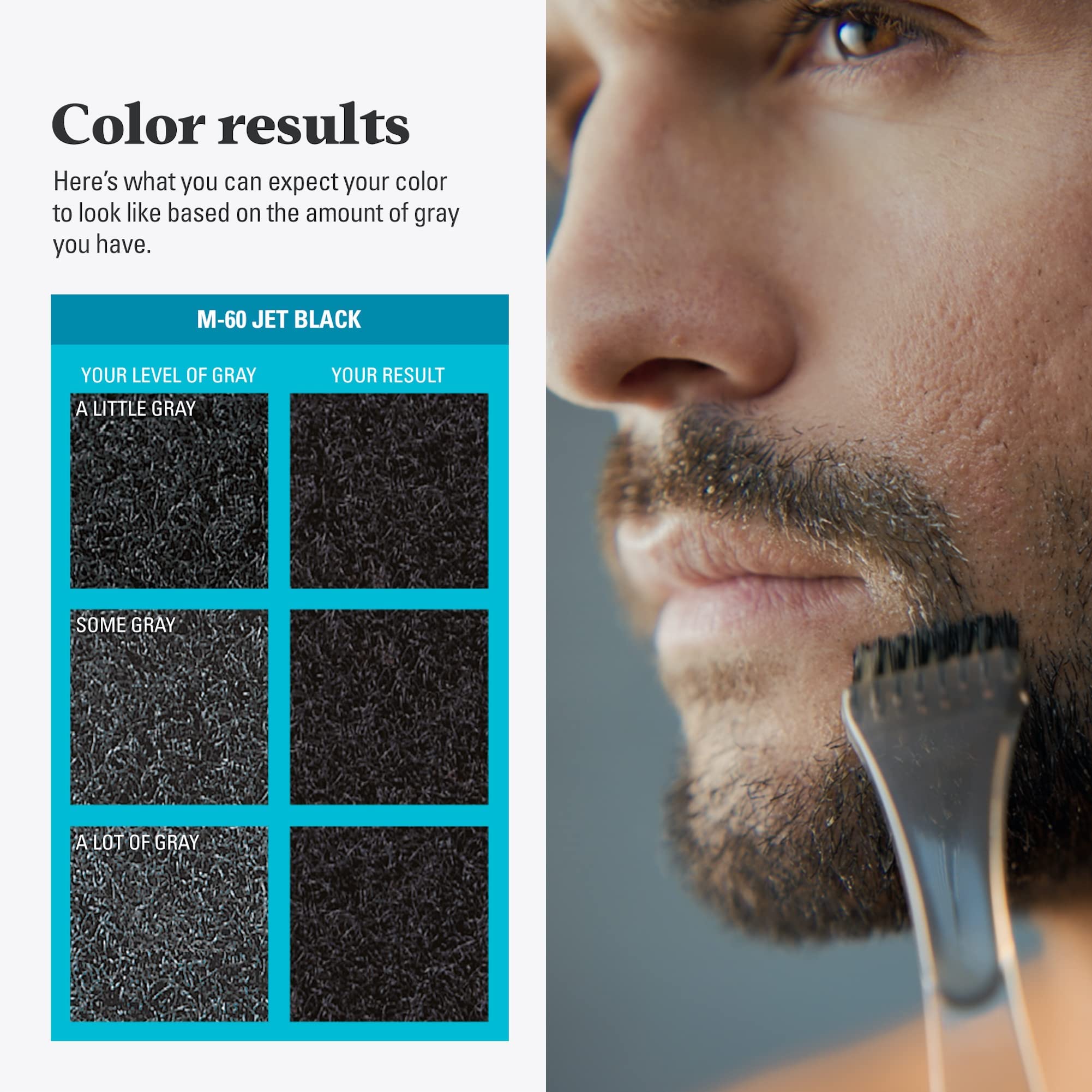 Just For Men Mustache & Beard, Beard Dye for Men with Brush Included for Easy Application, - Image 6