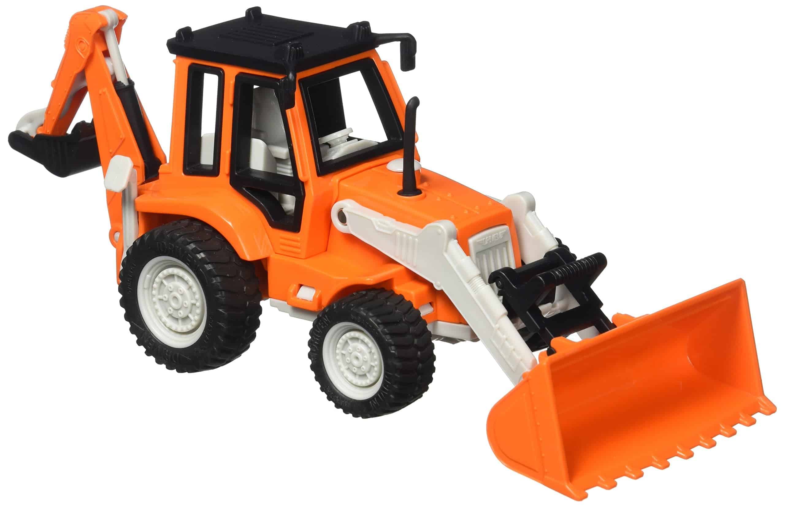 Driven by Battat Toy Backhoe Loader For Kids Small Digger Truck Toy Construction Veh