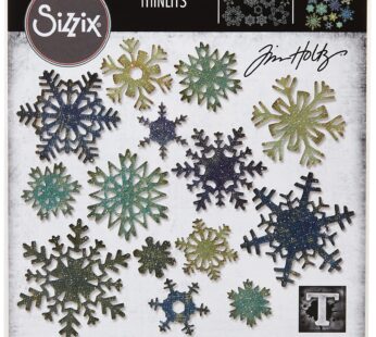 Sizzix Thinlits Die Set 661599, Paper Snowflakes, Mini by Tim Holtz, 14 Pack, One Size, Mu