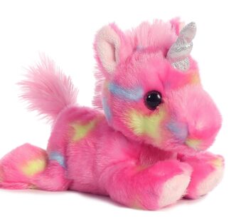 Aurora Vibrant Bright Fancies Jellyroll Unicorn Stuffed Animal – Eye-Catching Fun – Del