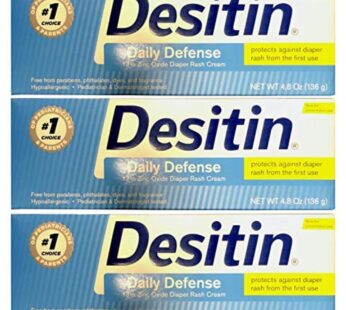 Desitin Daily Defense (Creamy), 4.8 Ounces, (Pack of 3, 14.4 Ounces)