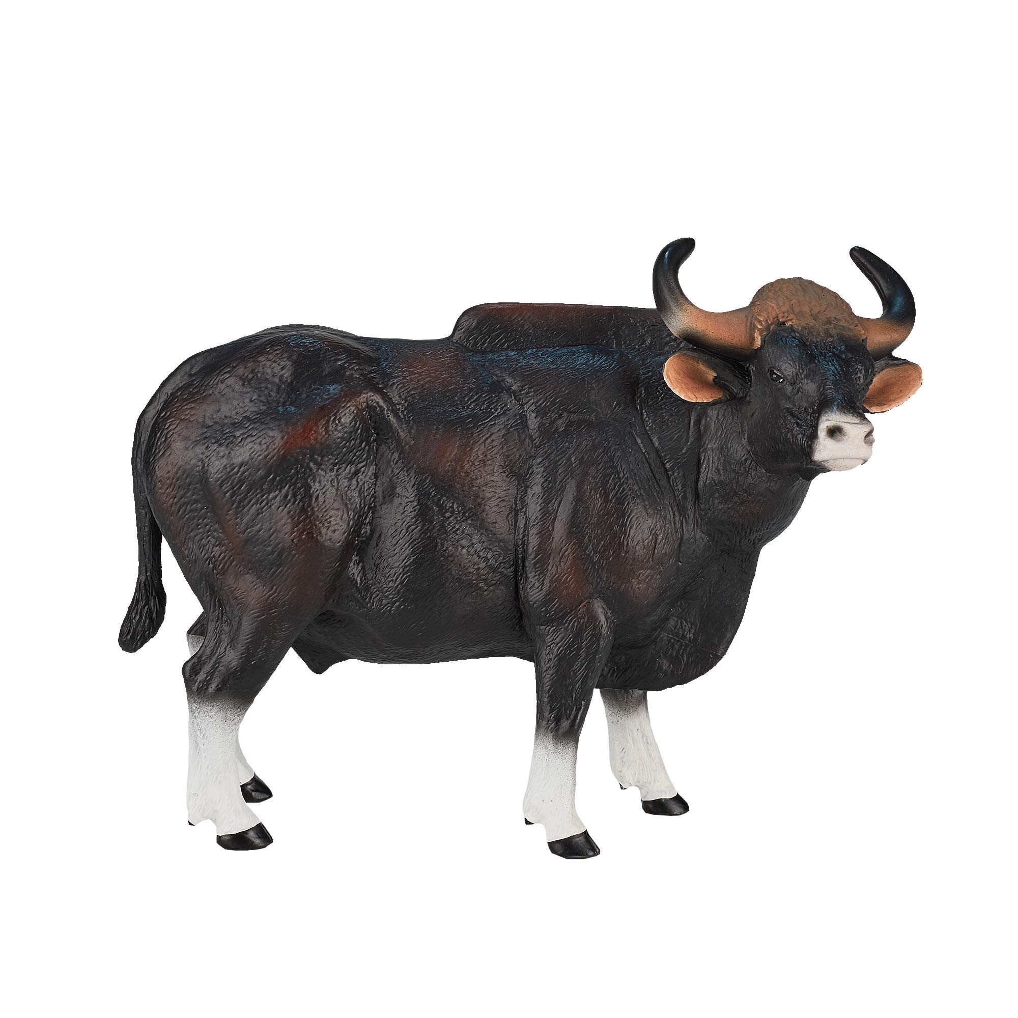 MOJO Gaur Bull Realistic Domesticated Farm Animal Toy Replica Hand Painted Figurine