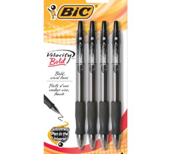 BIC Glide Bold Retractable Ball Point Pen, Bold Point (1.6mm), Black, Great For Everyday U