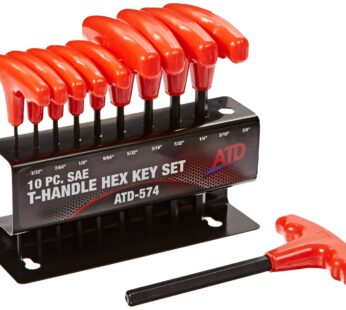 ATD Tools (574 10-Piece SAE T-Handle Hex Key Set