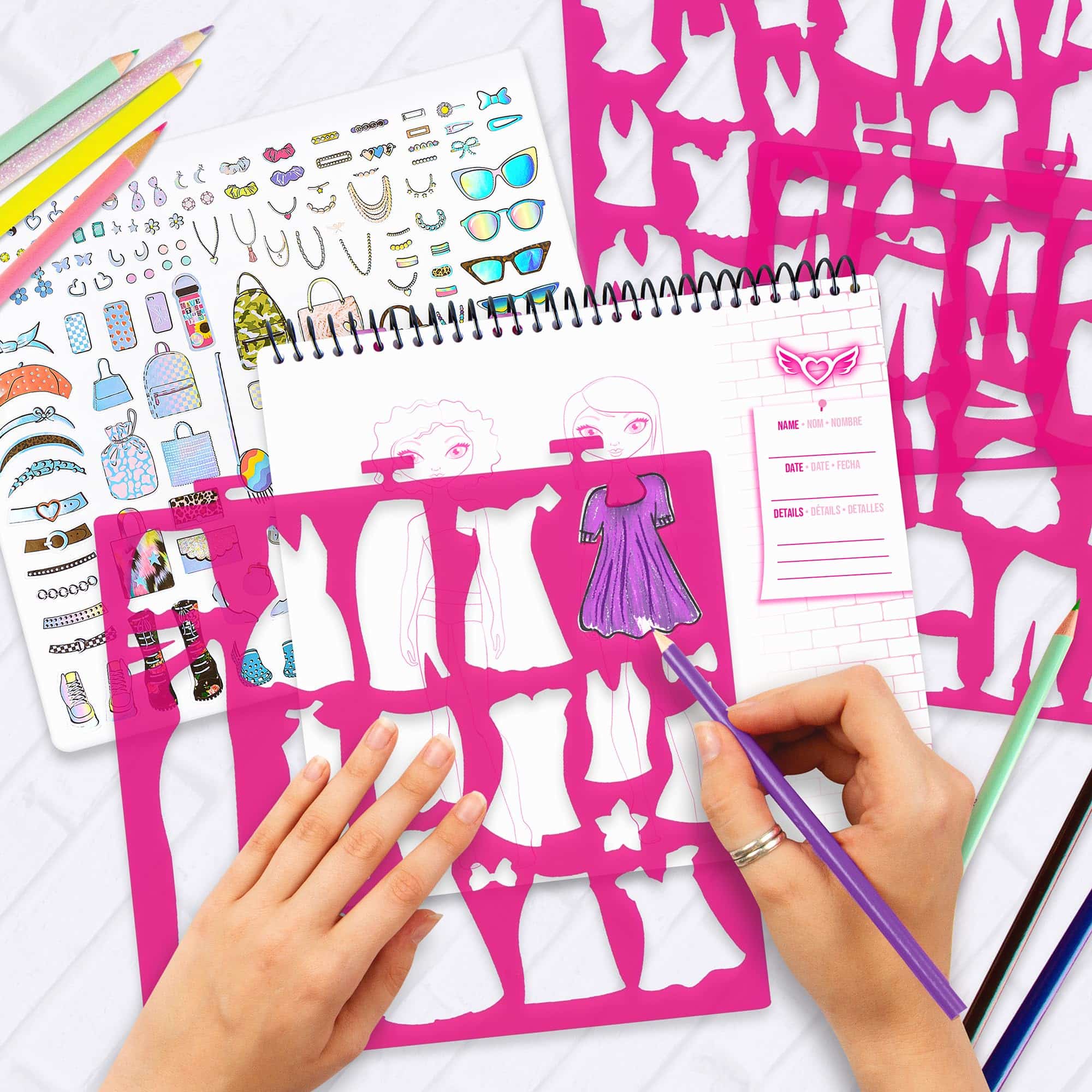 Fashion Angels Fashion Design Sketch Portfolio - Sketch Book for Beginners, Sketch Pad wit - Image 4