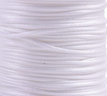 KONMAY 80 Yards 1.0mm Nylon Rattail Satin Silk Trim Cord Beading String for Chinese Knotti