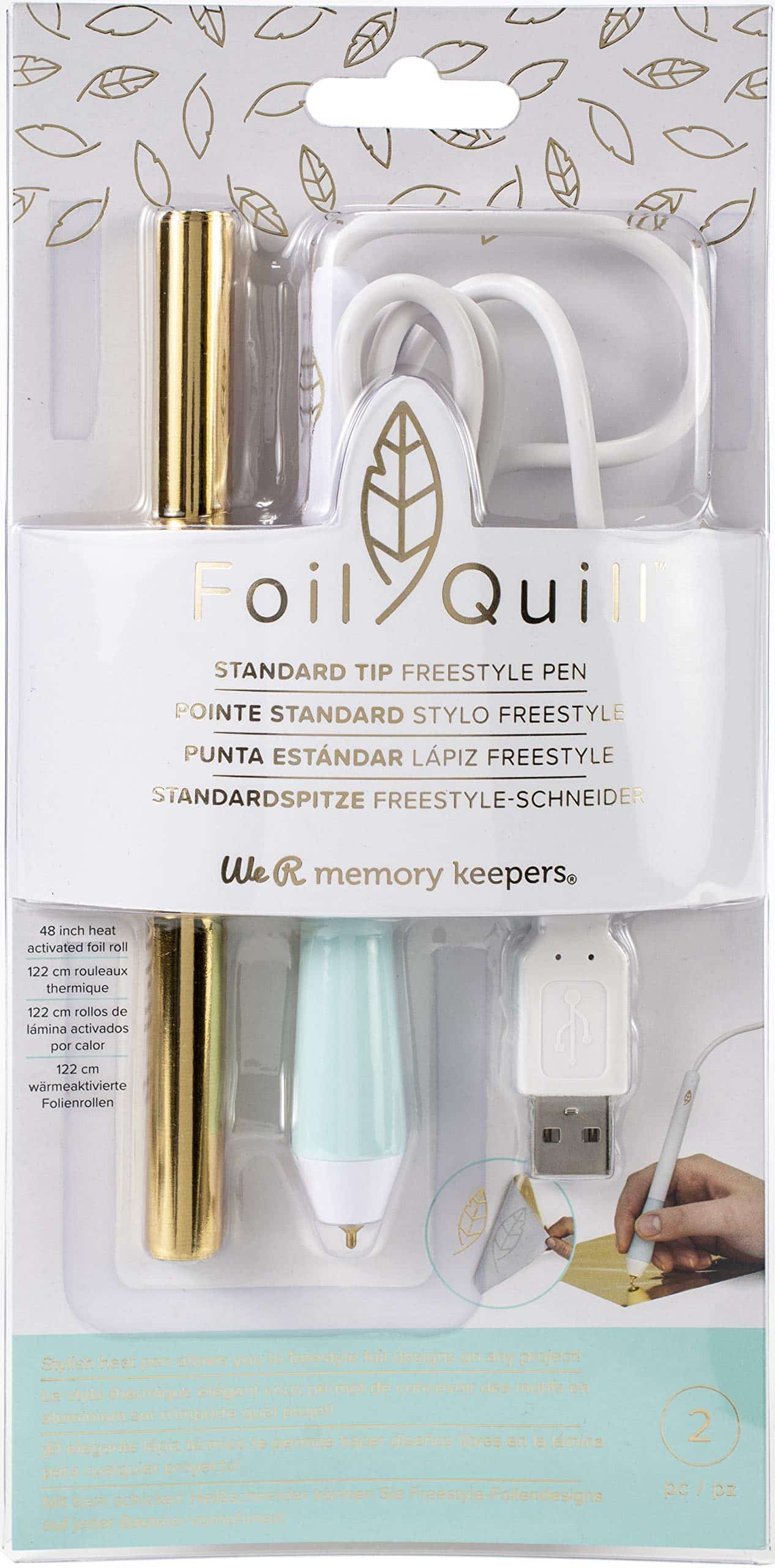 We R Memory Keepers Foil Quill Fine Tip Freestyle Pen, Make Custom Designs For Planners, J