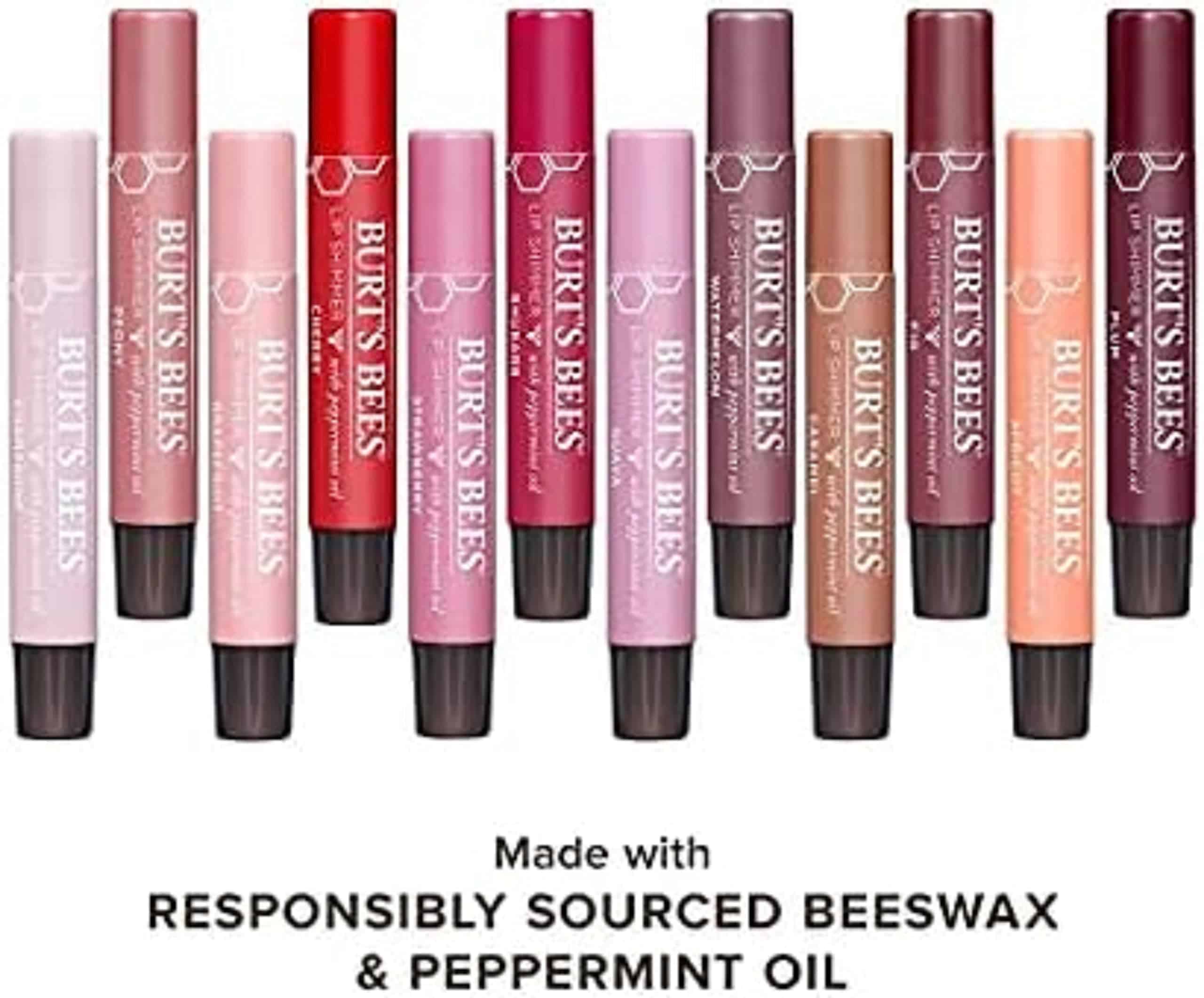 Burt's Bees Shimmer Lip Tint Set, Tinted Lip Balm Stick, Moisturizing for All Day Hydratio - Image 3