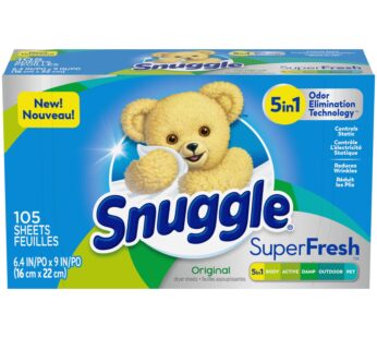 Snuggle Plus SuperFresh Fabric Softener Dryer Sheets with Static Control and Odor Eliminat