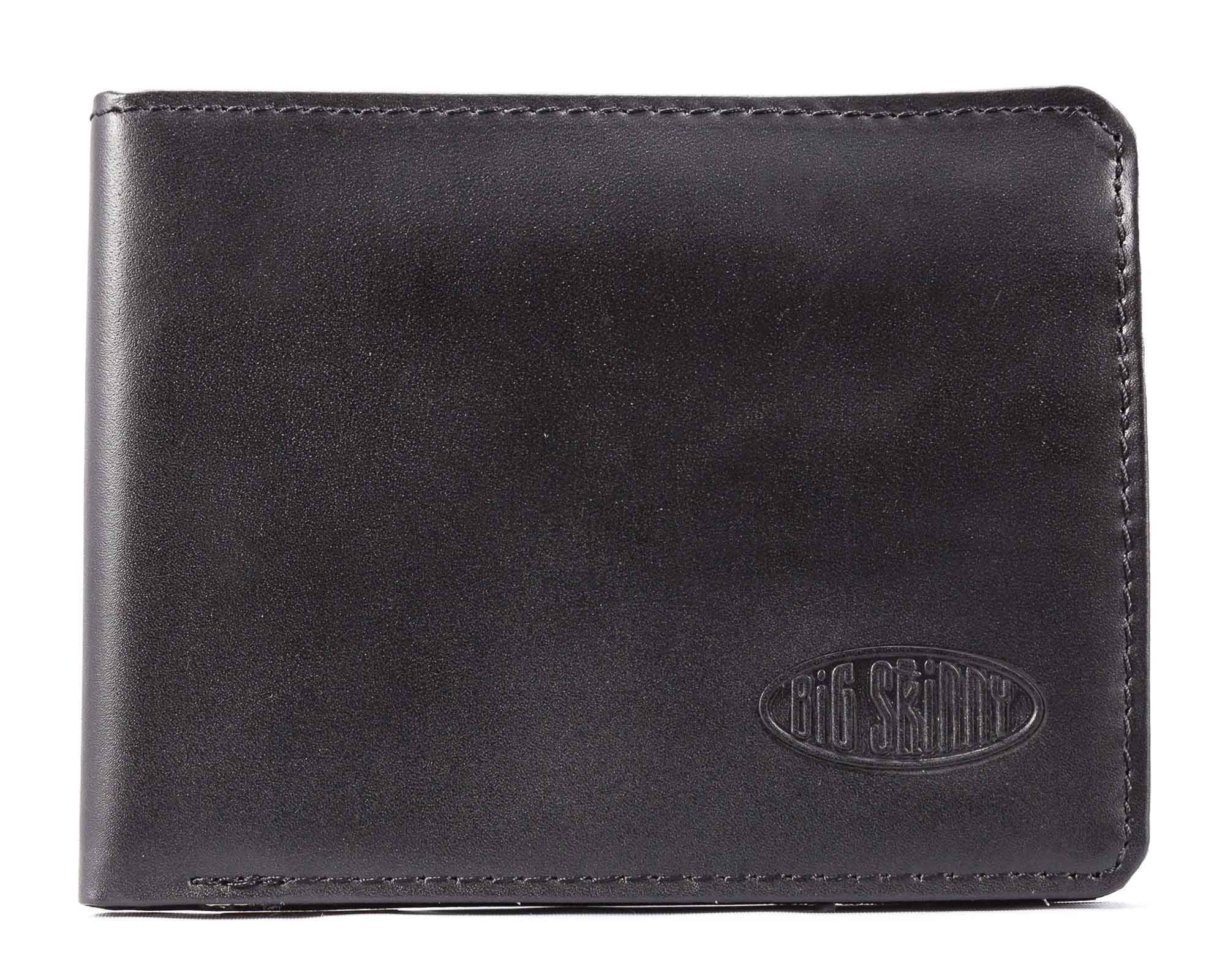 Big Skinny Men's L-Fold Passcase Leather Slim Wallet, Holds Up to 30 Cards, Black - Image 2