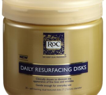 RoC Daily Resurfacing Disks, Hypoallergenic Exfoliating Makeup Removing Pads, 28 Count (pa