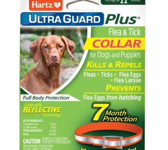 Hartz UltraGuard Plus Flea & Tick Collar for Dogs and Puppies, 7 Month Flea and Tick Preve