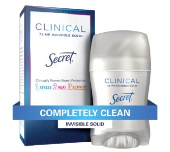 Secret Clinical Strength Antiperspirant and Deodorant for Women Invisible Solid, Completel