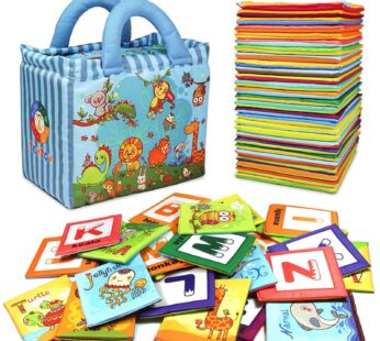 TEYTOY Baby Toy Zoo Series 26pcs Soft Alphabet Cards with Cloth Bag for Over 0 Years