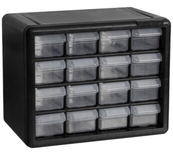 Akro-Mils 10116, 16 Drawer Plastic Parts Storage Hardware and Craft Cabinet, 10-1/2-Inch W