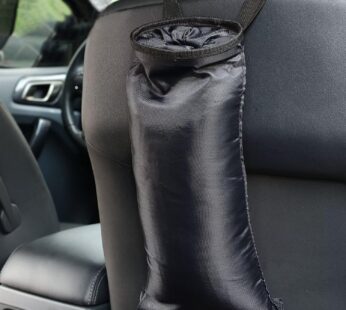 IPELY Universal Car Garbage Bag Back Seat Headrest Litter Trash Garbage Can (Black)