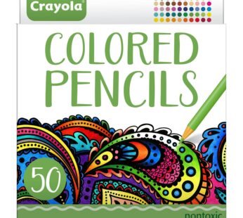 Crayola Colored Pencils For Adults (50ct), Colored Pencil Set for Adult Coloring Books, Co