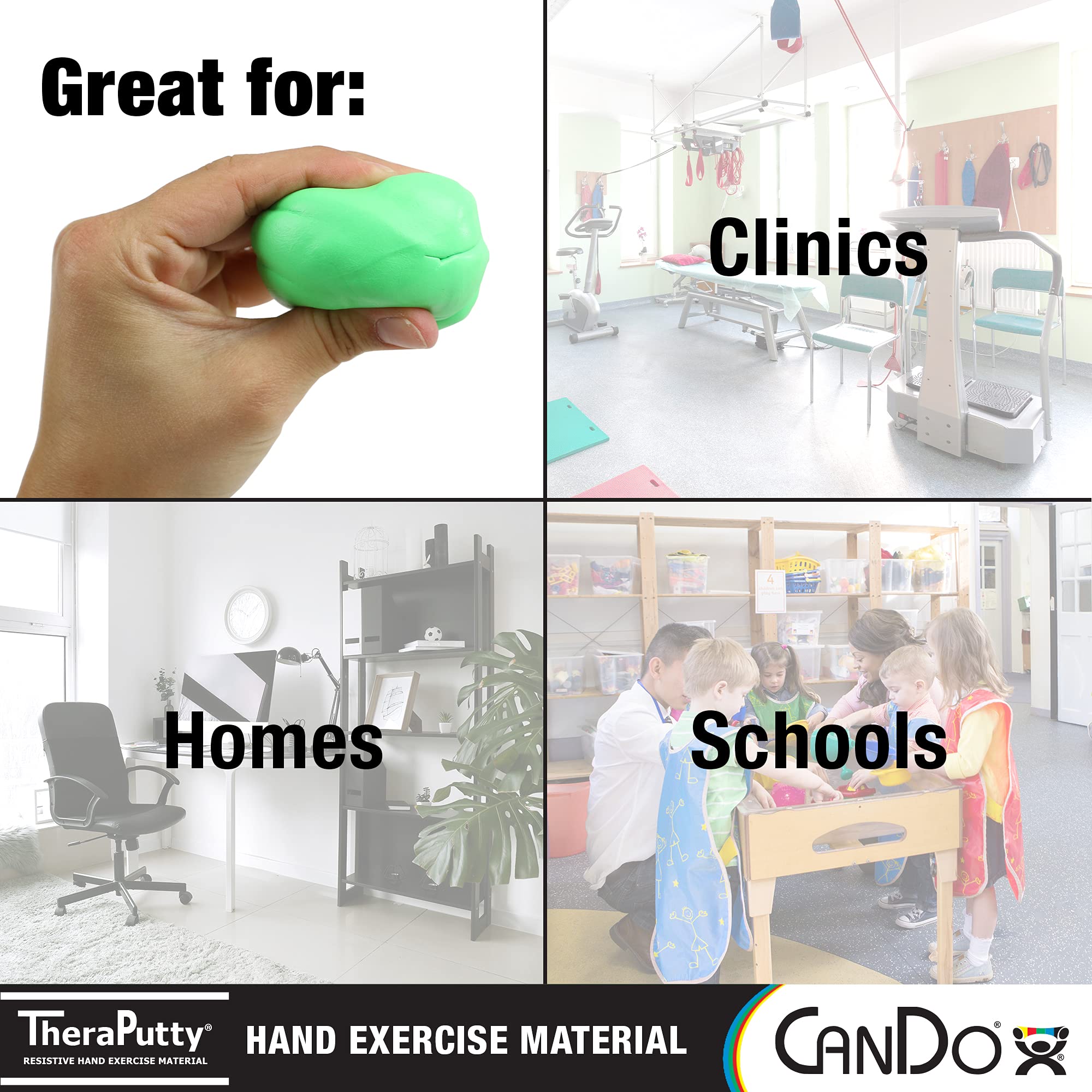 CanDo TheraPutty Standard Hand Exercise Putty For Rehabilitation, Exercises, Hand Therapy, - Image 2
