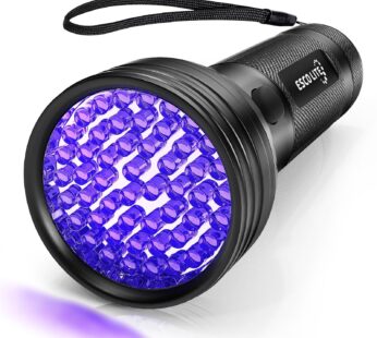 ESCO LITE Escolite UV Flashlight Black Light, 51 LED 395 nM Ultraviolet Blacklight Detecto