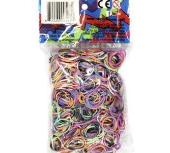 Rainbow Loom Assorted Tie Dye Rubber Bands with 24 C-Clips (600 Count)
