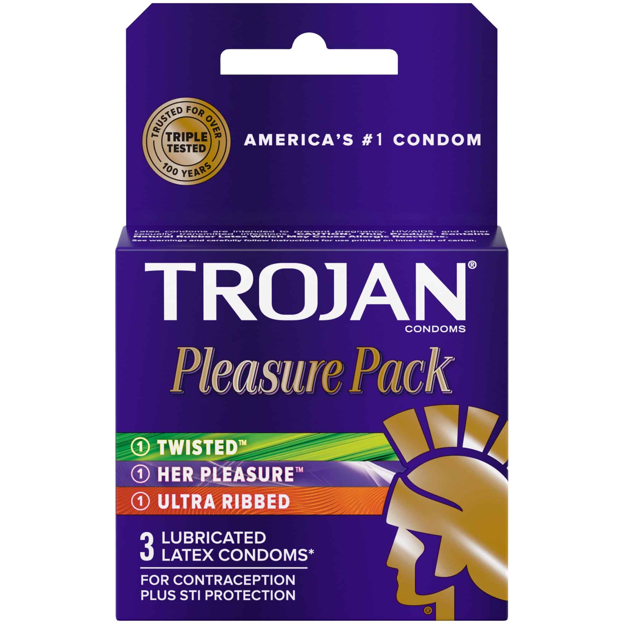 TROJAN Pleasure Pack, 3 Count