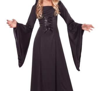 California Costumes Girl’s Deluxe Black Hooded Robe Costume, X-Large (12-14)