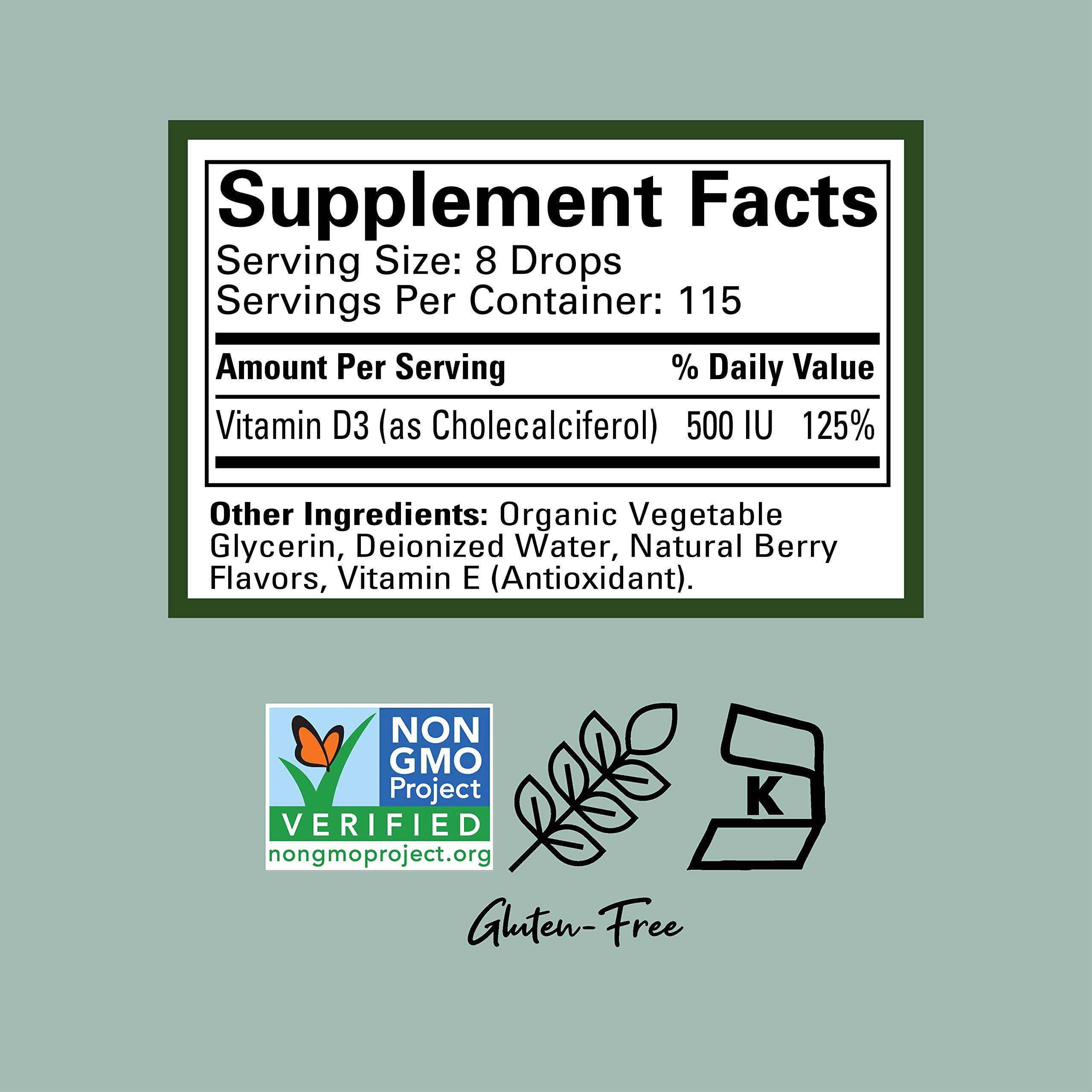 ChildLife Essentials Vitamin D3 for Infants, Babys, Kids, Toddlers, Children, and Teens, B - Image 2