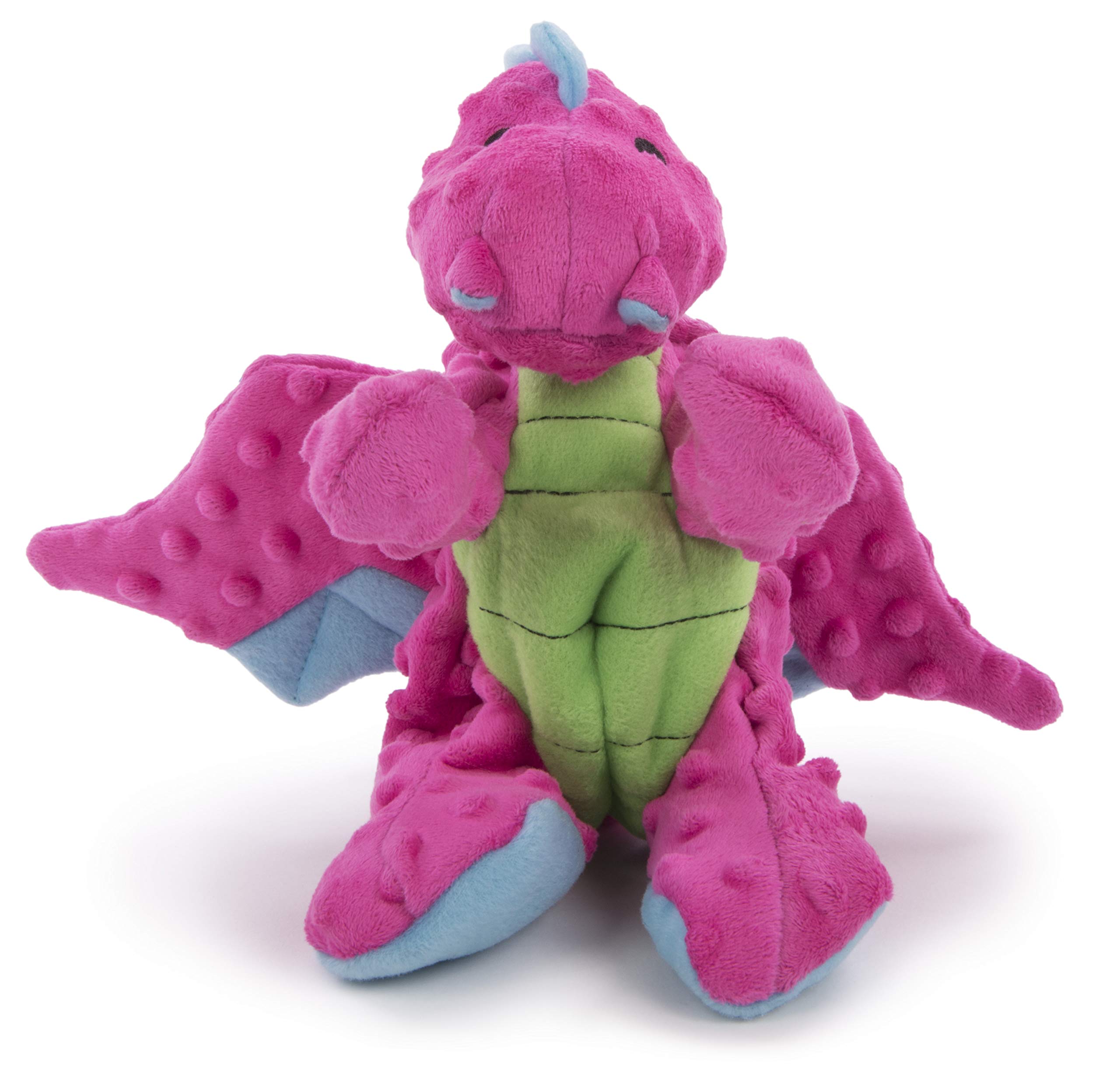 goDog Bubble Plush Dragons Squeaky Dog Toy, Chew Guard Technology - Pink, Large - Image 2