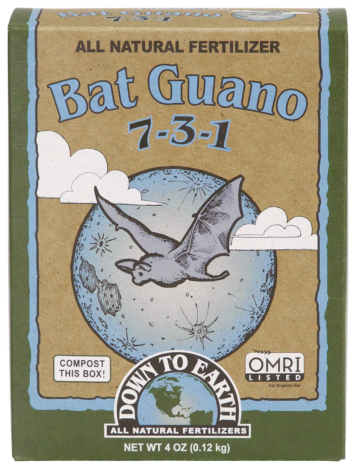 Down to Earth Organic Bat Guano Fertilizer Mix 7-3-1, 4oz - Image 2