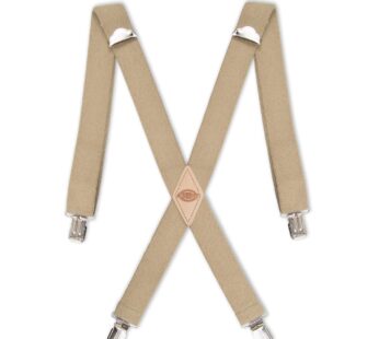 Dickies Men’s 1-1/4 Solid Straight Clip Suspender, Beige, One Size
