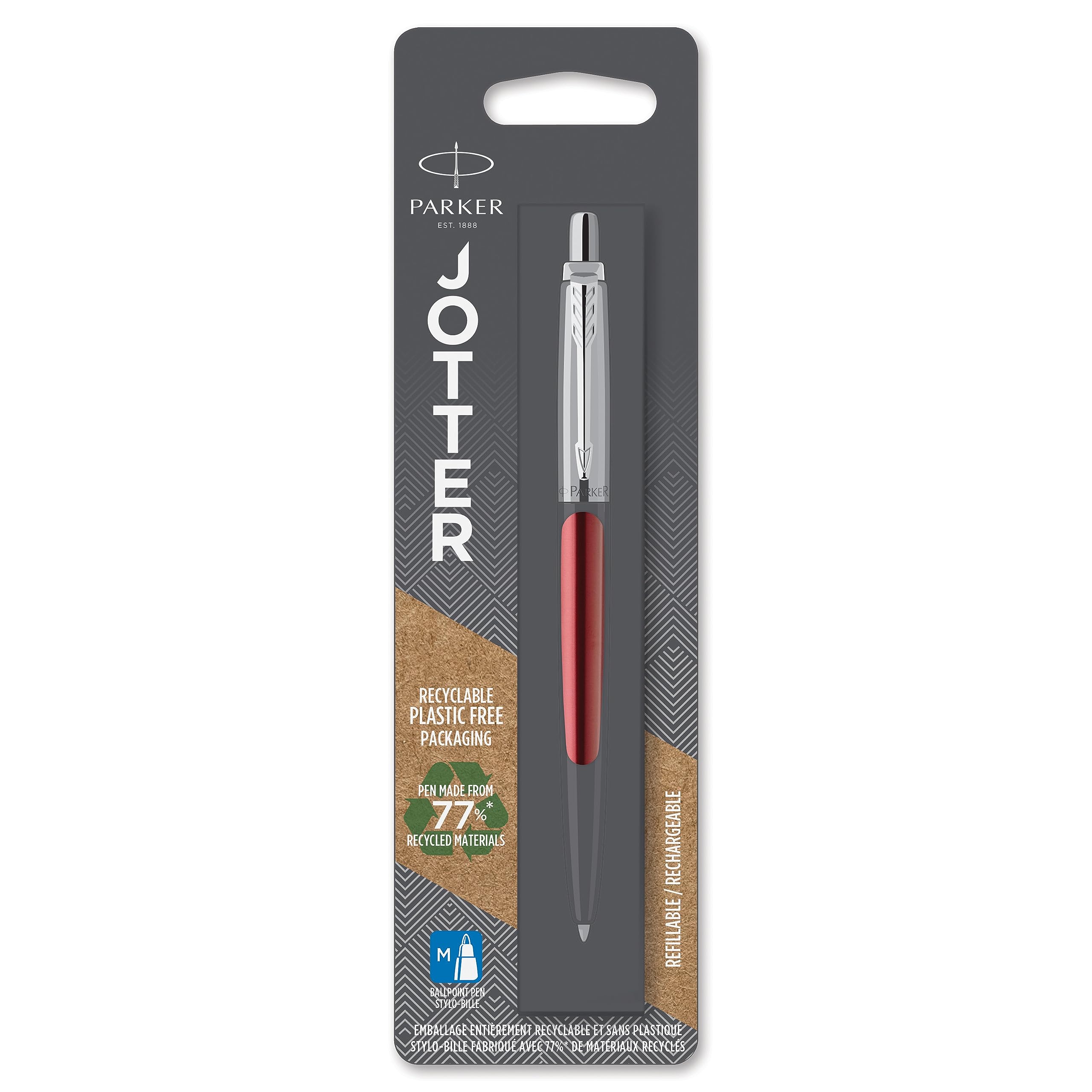 Parker Jotter Kensington Red CT Ballpoint Pen, Blister pack - Image 2