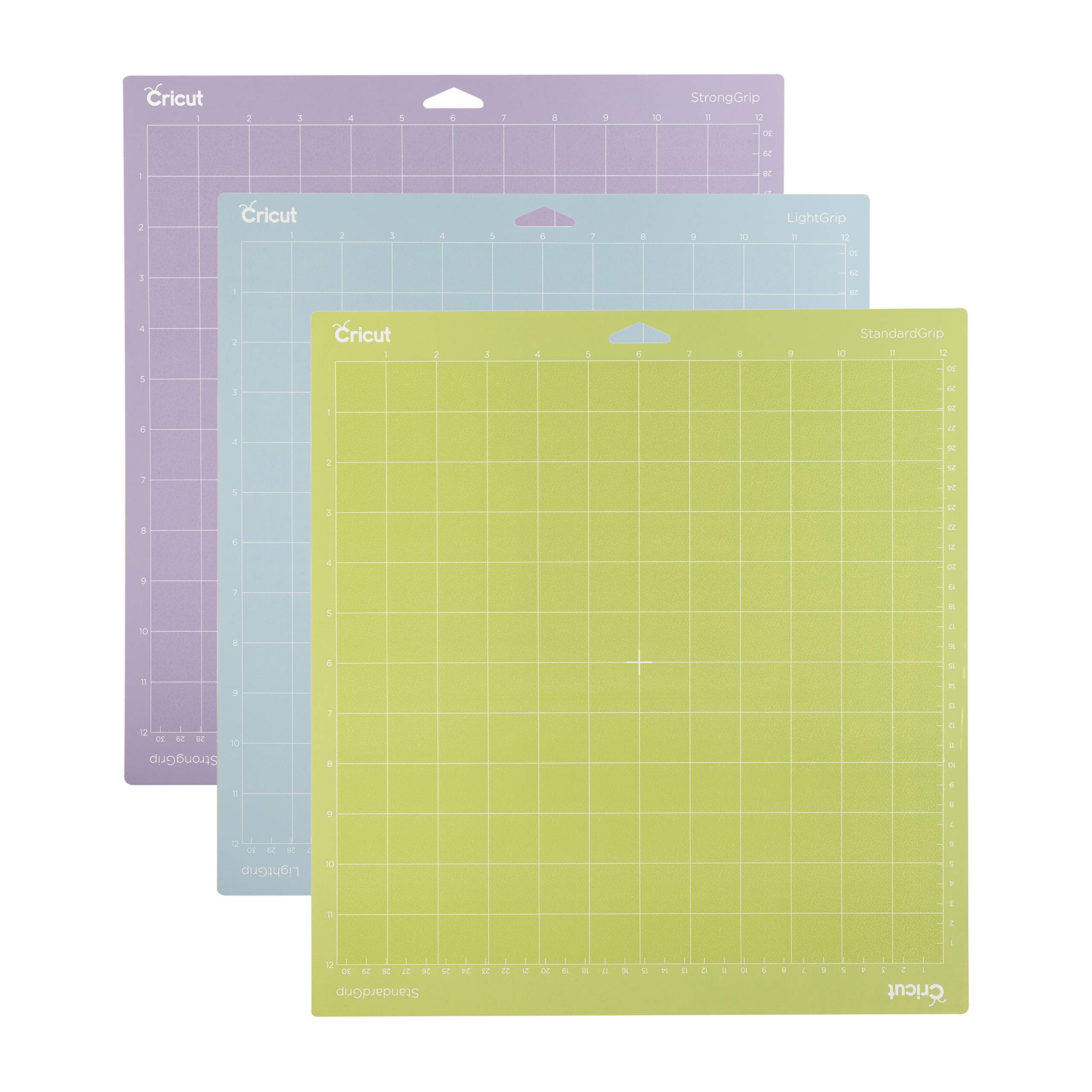 Cricut Variety Pack(1 StrongGrip, 1 LightGrip, 1 StandardGrip) Adhesive Cutting Mat 12"x12