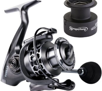 Sougayilang Fishing Reel 13+1BB Light Weight Ultra Smooth Aluminum Spinning Fishing Reel w